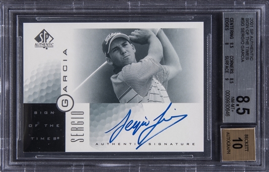 2001 SP Authentic Sign Of The Times #SG Sergio Garcia Autograph - BGS NM-MT+ 8.5/10